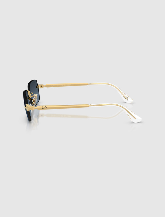 A$AP ROCKY X RAY-BAN RIMLESS SUNGLASSES (BLUE GRADIENT DARK GREY LENS)