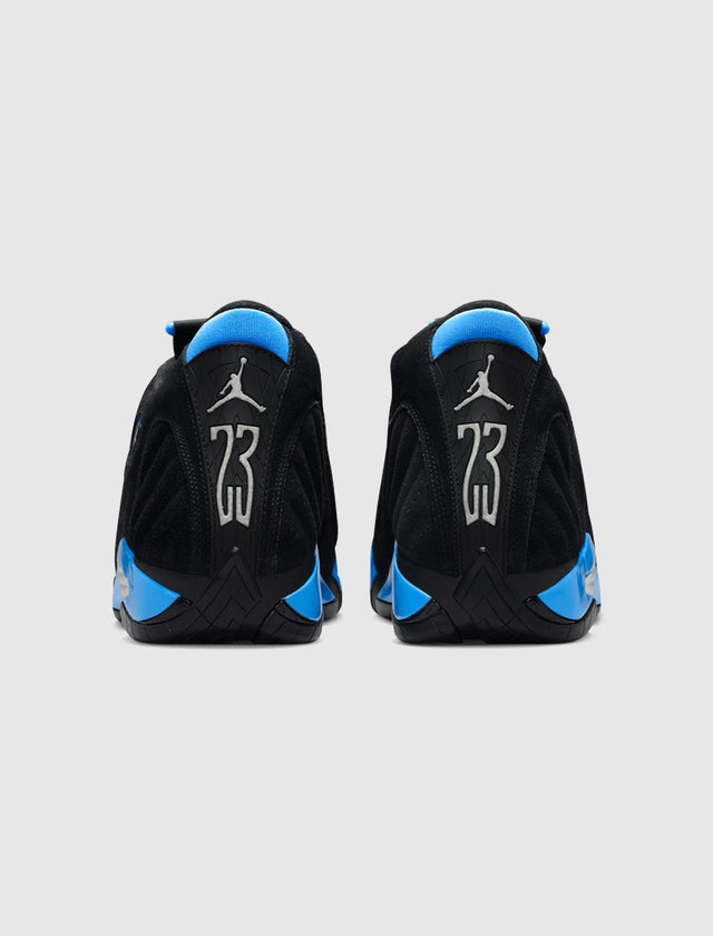 AIR JORDAN 14 RETRO "BLACK/ WHITE/ UNIVERSITY BLUE"