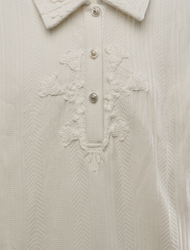 CROCHET FLOWER POLO