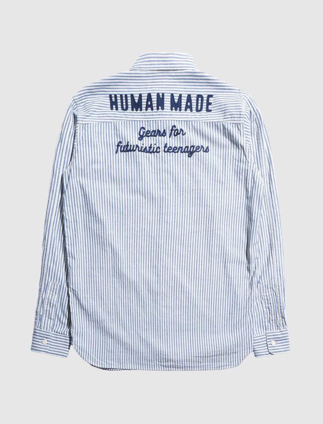 STRIPED WORK LONG SLEEVE SHIRT